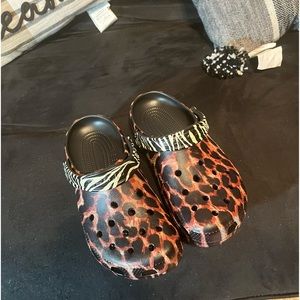 CROCS Classic Animal Print Clogs